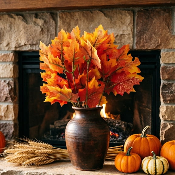Elegant Maple Leaf For Home Realistic Faux Leaves Arrangement For Seasonal Autumn Centerpieces And Craft Projects With Silk