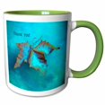 thumbnail image 1 of 3drose, Elegant Maple Leaf Thank You, Aqua, 11oz Two-tone Green Mug, 1 of 6