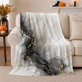 thumbnail image 1 of Elegant Marble Gold Vein, Festive autumn celebration Scene, Warm Flannel Blanket for Living Room and Family Room with Detailed Artwork, Art Lovers autumn celebration Gift, Festive Home Decor, 1 of 9