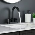 Elegant Matte Black 2Handle Centerset Bathroom Sink Faucet with PopUp