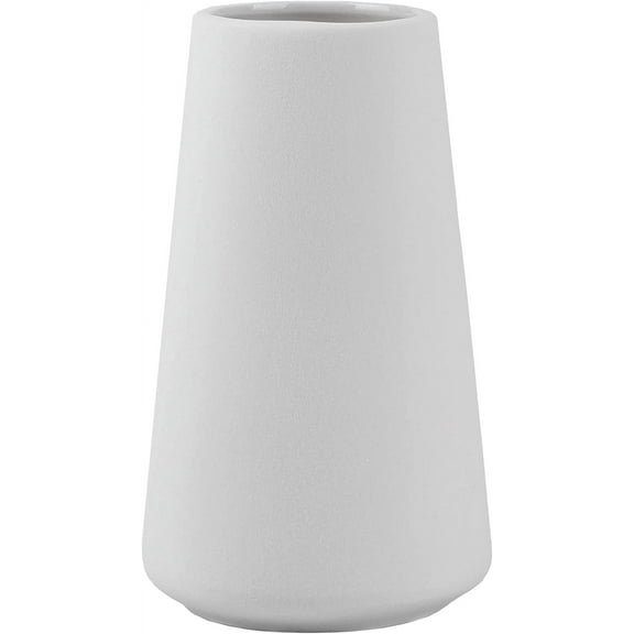 Elegant Matte Vase for Flowers and Plants 6 Frosted Ceramic Vase White Flower Vase for Fluffy Stem Bouquets and Lavender Great for Modern Home Decor
