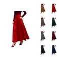 thumbnail image 1 of Elegant Maxi Skirts for Women High Waisted Ankle Length A Line Flowy Long Skirts with Pockets, 1 of 6