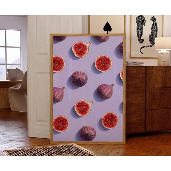 Elegant Mediterranean Fig Print: Modern Kitchen Wall Art