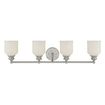 Elegant Melrose 4-Light Bathroom Vanity Light in Satin Nickel