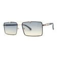 thumbnail image 1 of Elegant Mens Luxury Designer Fashion Narrow Rectangular Sunglasses Light Gold - Grey Beige, 1 of 4