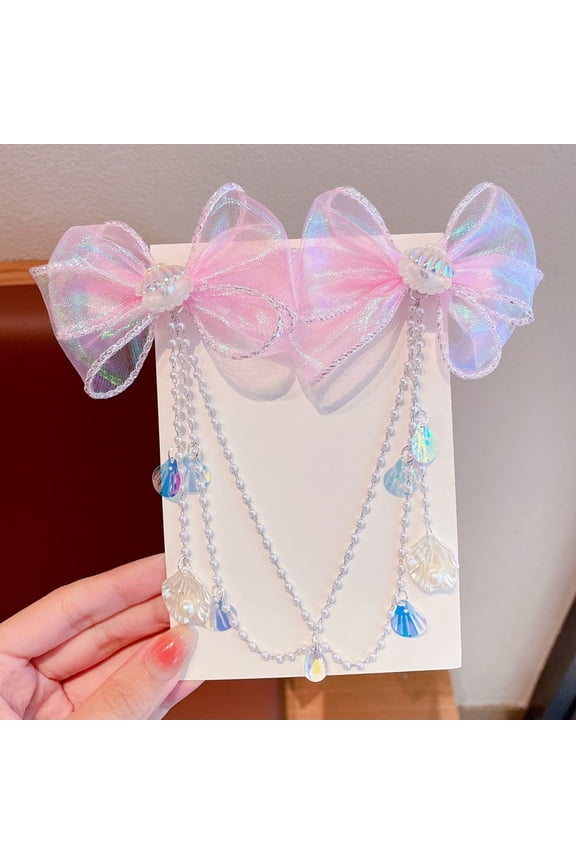 Elegant Mermaid Hairpin Headband with Bow - Unique Hair Accessory for Women