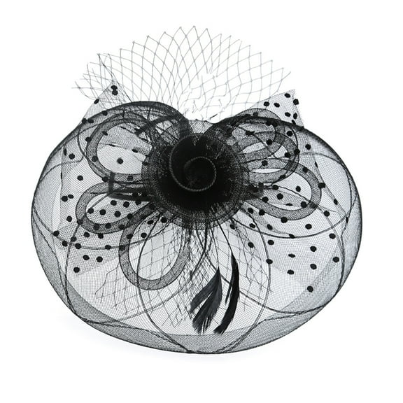 Elegant Mesh Fascinator Hat With Feathered And Flower Nonslip Headwear For Women TeaParty and Masquerades Event Wear