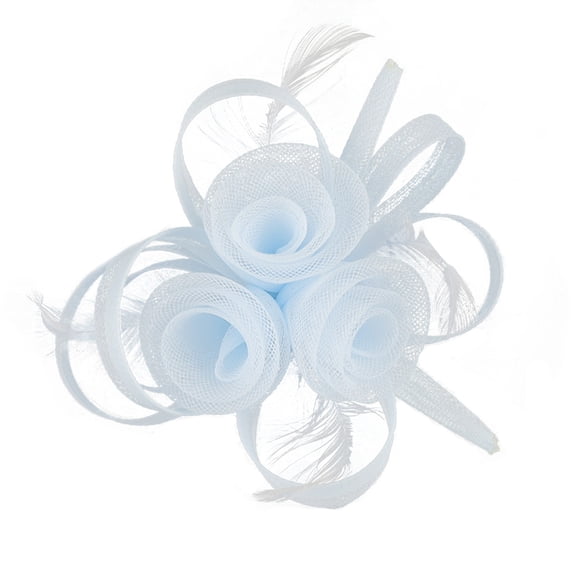 Elegant Mesh Feathered Flower Hair Clip For Weddings Parties Vintage Bridal Accessory Multi Color Choices