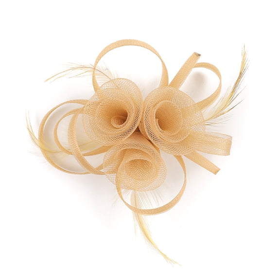 Elegant Mesh Feathered Flower Hair Clip For Weddings Parties Vintage Bridal Accessory Multi Color Choices