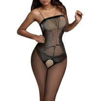 Elegant Mesh Lace Bodysuit for Women All-Season Stylish Cut-Out Design Flattering Fit for Home and Leisure as Party Wear