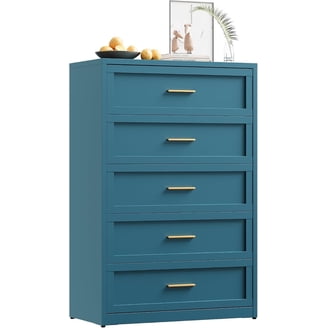 blue dresser walmart Navy Blue Dresser for Bedroom, Modern Dresser with 7 Drawers and Smooth Slides, Wide Chest of Drawers with Golden Handles for Bedroom, Living Room,