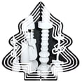 thumbnail image 1 of Elegant Metal Hanging Christmas Tree-Shaped Wind Decorations - Intricate Design Garden Spinners for Festive Yard Decor, 1 of 7