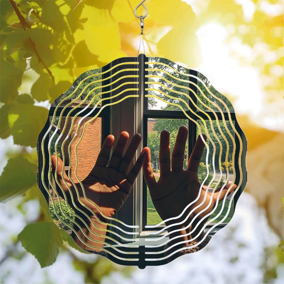 Elegant Metal Hanging Wind Spinners & Chimes for Yard & Garden - Beautiful Symmetrical Design with Nature-Inspired Patterns