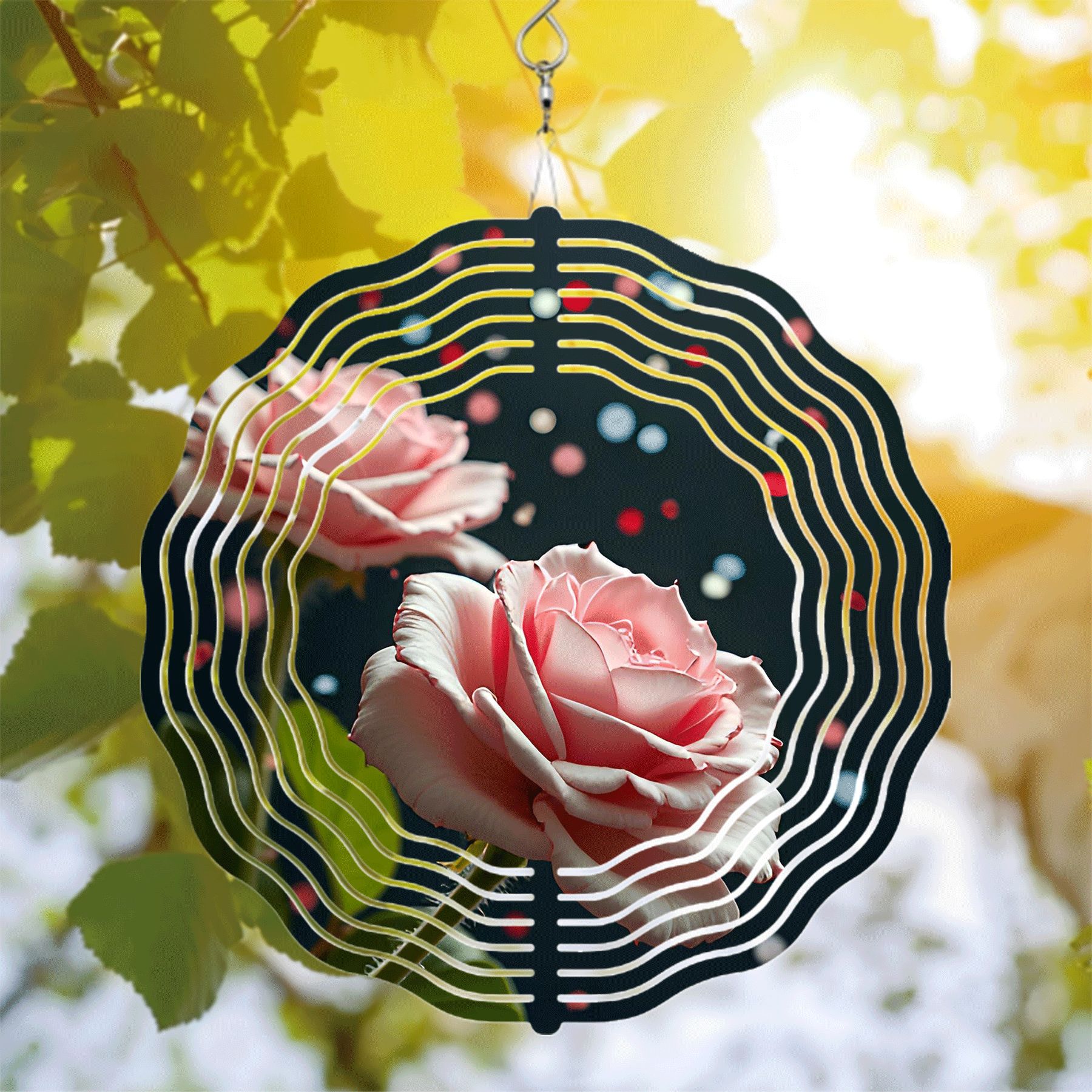 Elegant Metal Hanging Wind Spinners with Intricate Design and Whimsical ...