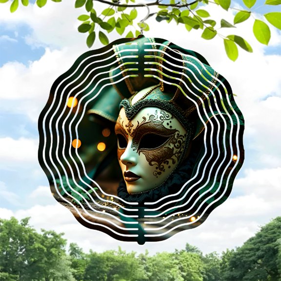 Elegant Metal Hanging Wind Spinners with Intricate Patterns and Jewels - Perfect for Yard and Garden Decor Creates a Festive Atmosphere