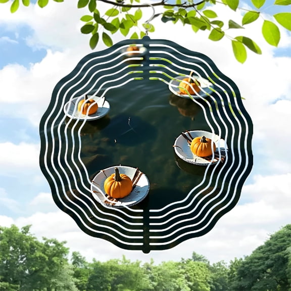 Elegant Metal Hanging Wind Spinners with Symmetrical Design - Modern Art for Your Yard and Garden Perfect Wind Chimes Decoration