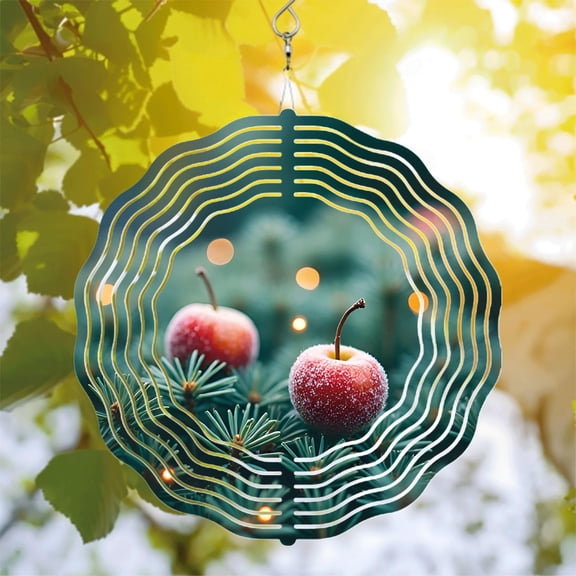 Elegant Metal Hanging Wind Spinners with Wave - Like Patterns - Stunning Garden Wind Chimes for Yard Decor Festive