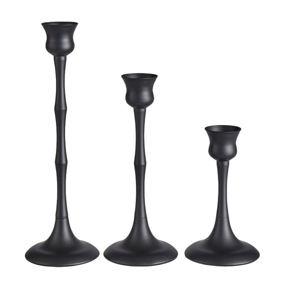 Elegant Metal Holder, Retro French Type Candleholder Candlestick for Home Decoration Table Setting