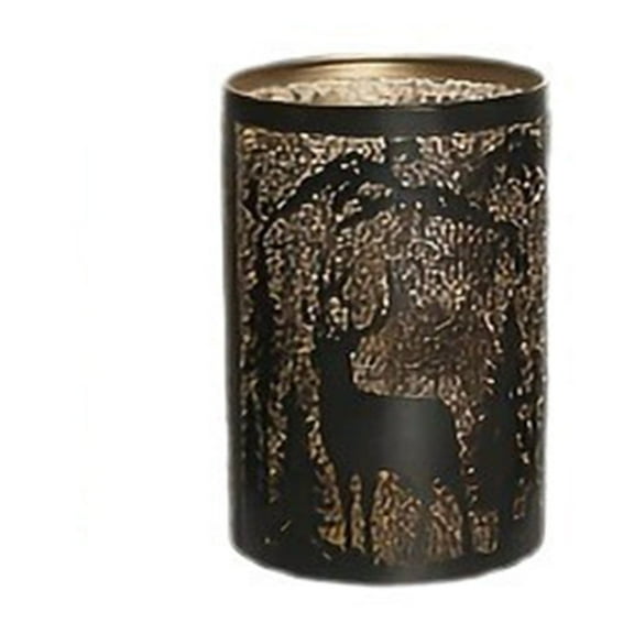 Elegant Metal Iron Christmas Deer And Tree Candlestick. Attractive Christmas Tabletop Decor With Illuminating Ambiance For Festive Home Christmas Decoration