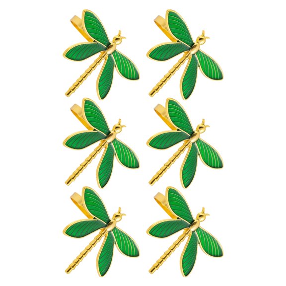 Elegant Metal Napkin Holders Artistic Dragonflies Shape Napkin Rings Perfect For Restaurants Weddings Event