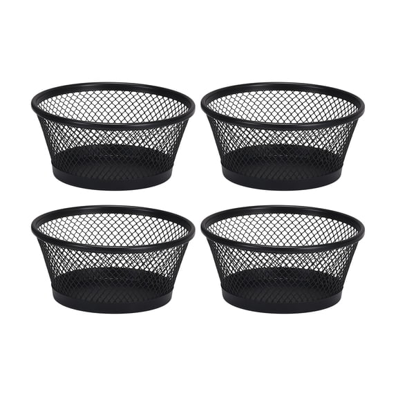 Elegant Metal Round Desk Organizers For Paper Clips Thumbtacks Small ...