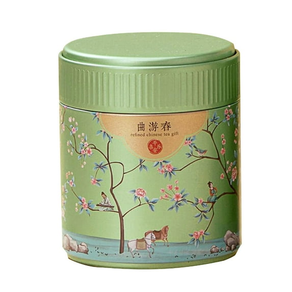 Elegant Metal Tea Caddys Convenient Tea Container with Lid Durable Tea Tin Chinese Style Tea Box Snacks Storage Box