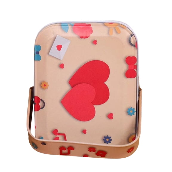 Elegant Metal Tinplate Cookie and Candy Storage Jar with Lid and Handle for Easter Holiday Decoration and Party