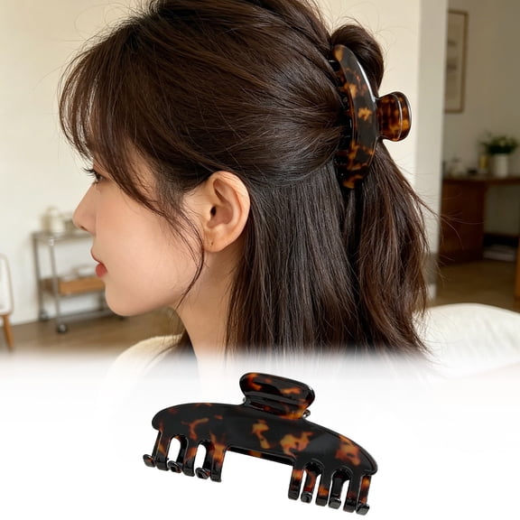 Elegant Metallic Barrettes for Everyday Styling with Secure Grip and Sleek Finish for All Ages,3.94 inch,Brown