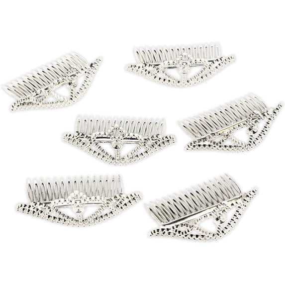 Elegant Metallic Silver Plastic Tiara High Count Favor - 3.9"x3"x2.4" (Pack of 8) - Perfect for Princess-Themed Celebrations