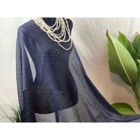 Elegant Midnight Blue Scarf for Sophisticated Charm and Comfort in All Seasons|SOL24A343
