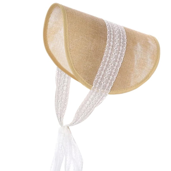 Elegant Millinery Victorian Bonnets Gasket Hat Hat for Makeup Party Lace Ribbon Hat Victorian Bonnets