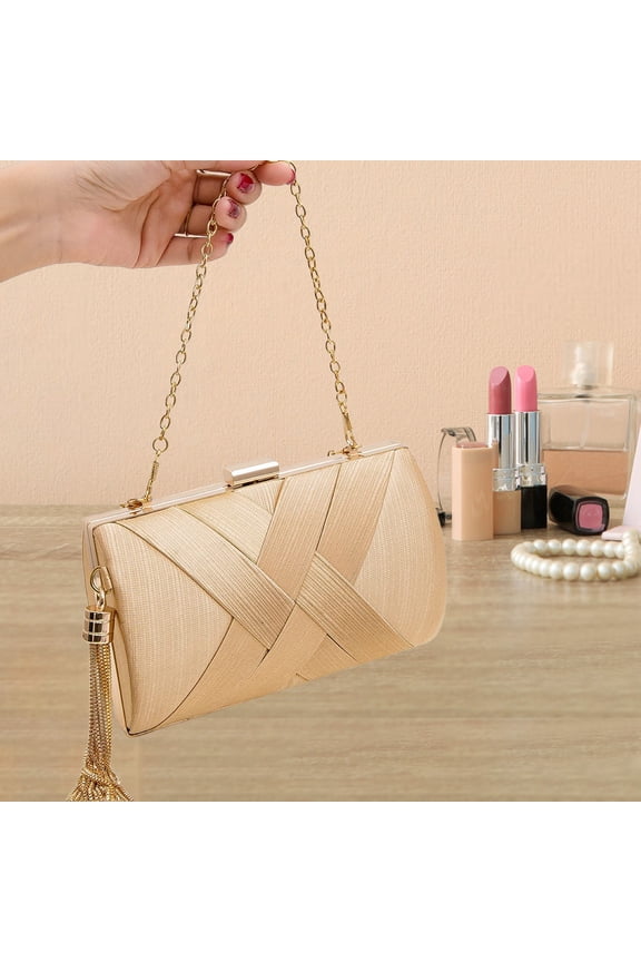 Elegant Mini Shoulder Bag for Women - Stylish Evening Party Clutch with Matching Tassel for and Events