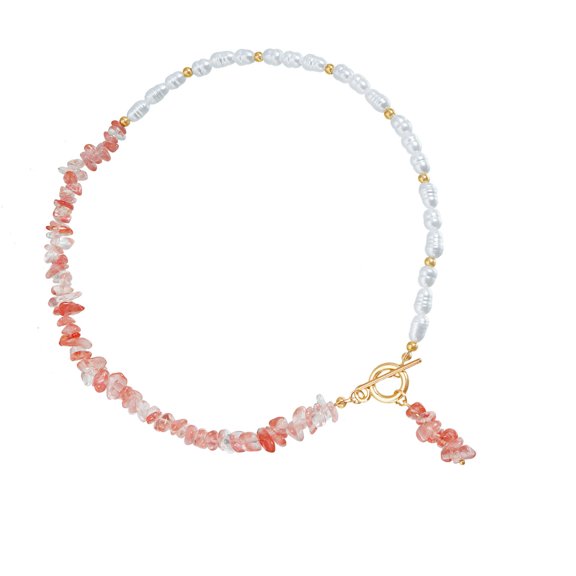 Elegant Minimalist Alloy Jewelry Set With Crushed Rose Crystal Necklace And Earrings For Casual Or Formal Occasions