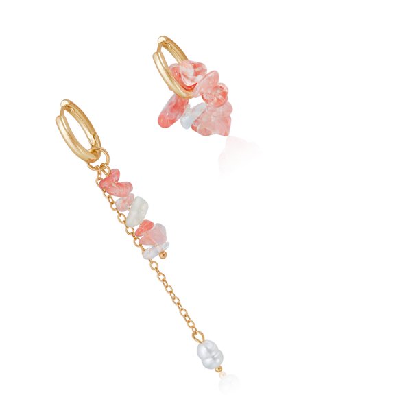 Elegant Minimalist Alloy Jewelry Set With Crushed Rose Crystal Necklace And Earrings For Casual Or Formal Occasions