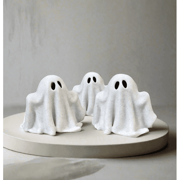Elegant Minimalistic Ghost Decor 3″ Halloween Figurine 3-pack