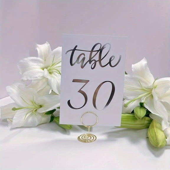 Elegant Modern Calligraphy Table Number Cards Set 1-30 for Weddings, Parties, and Events