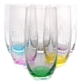 thumbnail image 1 of Elegant and Modern Decorative Club Rainbow Design Cocktail Highball Glass Set for Parties, Events, Wedding, Birthday Programs, and Home Bar - 12 oz Glasses, Set of 6, Assorted Colors, 1 of 6