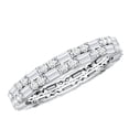 thumbnail image 1 of Elegant Moissanite Eternity Ring for Women - Wedding Anniversary Gift, 925 Sterling Silver, US 4.00, 1 of 7