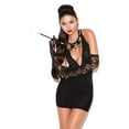 thumbnail image 1 of Elegant Moments Deep V Mini Dress 8538 Black, 1 of 2