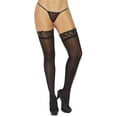 thumbnail image 1 of Elegant Moments Womens Plus Size Opaque Lace Top Thigh Highs Style-12019Q, 1 of 2