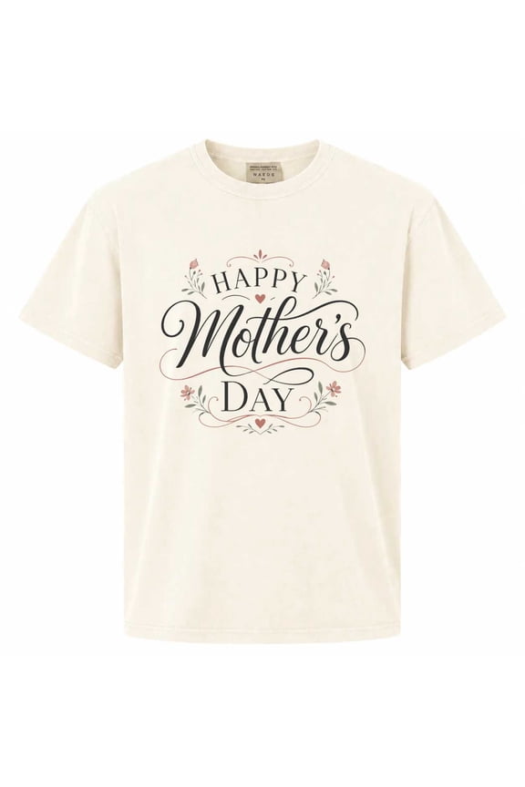Elegant Mother's Day Typography Shirt for Women Minimal Graphic T-Shirt Gift for Mom Grandma
