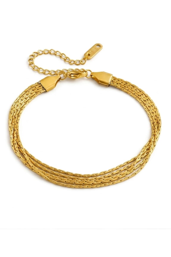 Elegant Multi Layer Chain Bracelet for Women with Adjustable Design Stylish Fashion Jewelry Accessory