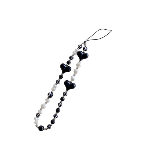 Elegant Multi-Use Beaded Phone Charm with Keyring, Women's Jewelry Strap & Lanyard Decoration