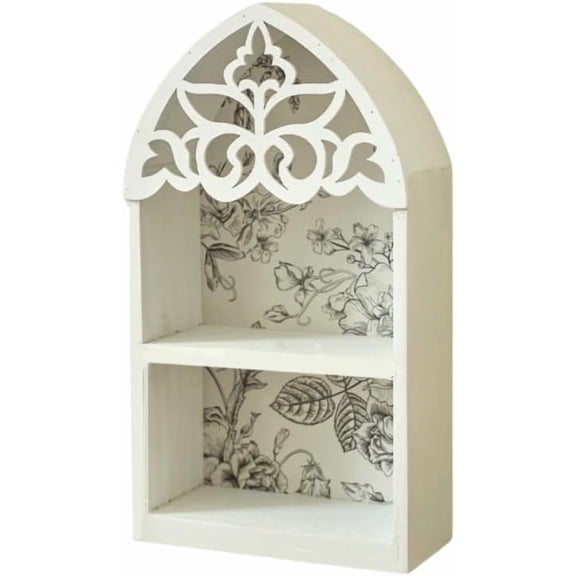 Elegant Multilayer Styles Wall Shelf Featurings Precise Engraveds Pattern Home Decoration Display Stand Gothics Wall Shelf(6.7x3.2x12in)