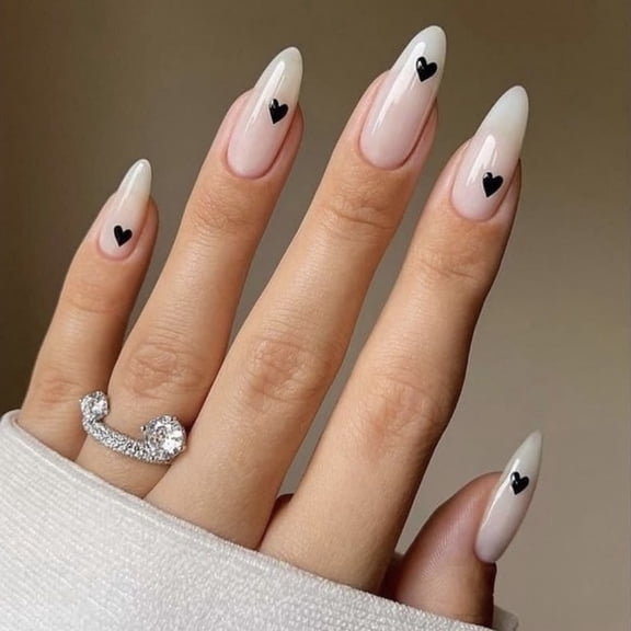 Elegant Nail Art with Heart Accents