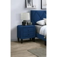 thumbnail image 1 of Elegant Navy Blue Velvet 2 Nightstand For Bedroom Decor Bedside Storage Cabinet With 2 Drawers And Sleek Style, 1 of 5