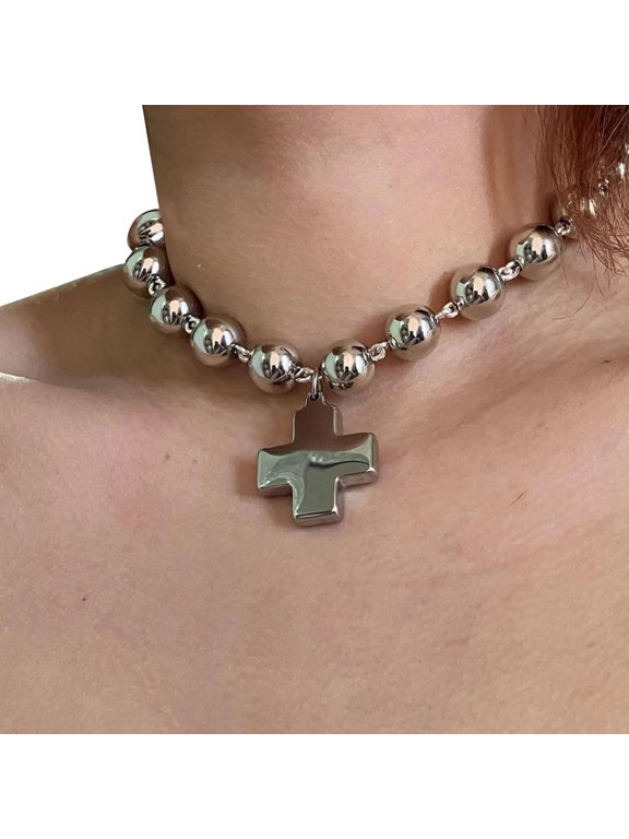 Elegant Necklace with Handcrafted Beads Fashionable Neck Jewelry Fashionable Neck Chains Adornment Religious Neckchains