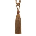 thumbnail image 1 of DECOPRO Elegant Netted Curtain & Drapery Tassel Tieback, Tassel Length 10" (25cm), Spread 30" (76cm) # TBIN1, Cherry Grove Beige #4770 (Golden Beige, Rust Red, Olive Green) Sold Individually, 1 of 2