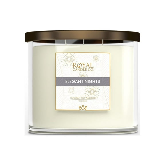 Elegant Nights Three Wick 17 Oz. Soy Candle