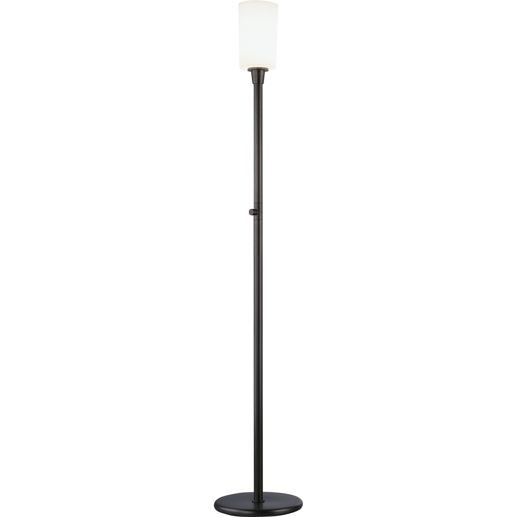 Elegant Nina Collection Torchiere Floor Lamp | Deep Patina Bronze with Frosted Glass Shade | Contemporary Lighting Fixture